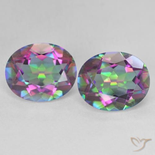 6.87ctw Natural Multicolor Cuarzo Místico, Ovalada, VVS