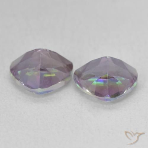 Gemas de Cuarzo Místico Multicolor natural de 1.35 ct, Trillón, VVS