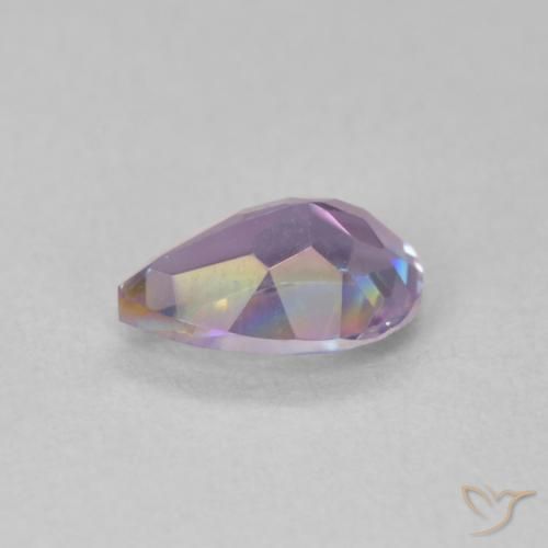 Cuarzo Místico Multicolor natural de 0.61 ct, En forma de pera, VVS-VS