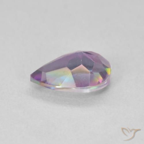 Cuarzo Místico Multicolor natural de 0.66 ct, En forma de pera, VVS-VS