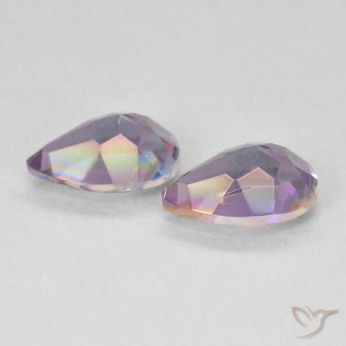 Gemas de Cuarzo Místico Multicolor natural de 1.26 ct, En forma de pera, VS