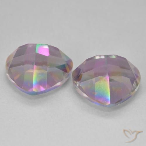 Gemas de Cuarzo Místico Multicolor natural de 5.02 ct, Trillón, VVS-VS