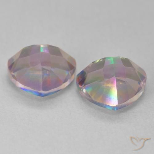 Gemas de Cuarzo Místico Multicolor natural de 2.29 ct, Trillón, VVS