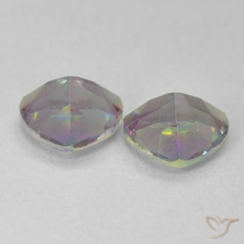 Gemas de Cuarzo Místico Multicolor natural de 1.32 ct, Trillón, VVS