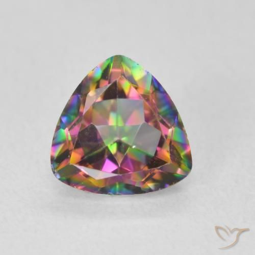 0.70ct Natural Multicolor Cuarzo Místico, Trillón, VS