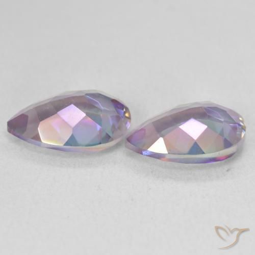 Gemas de Cuarzo Místico Multicolor natural de 3.42 ct, En forma de pera, VVS-VS