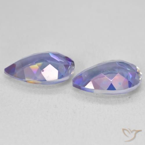 Gemas de Cuarzo Místico Multicolor natural de 3.43 ct, En forma de pera, VVS-VS