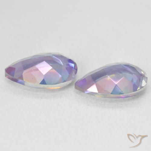 Gemas de Cuarzo Místico Multicolor natural de 3.42 ct, En forma de pera, VVS-VS
