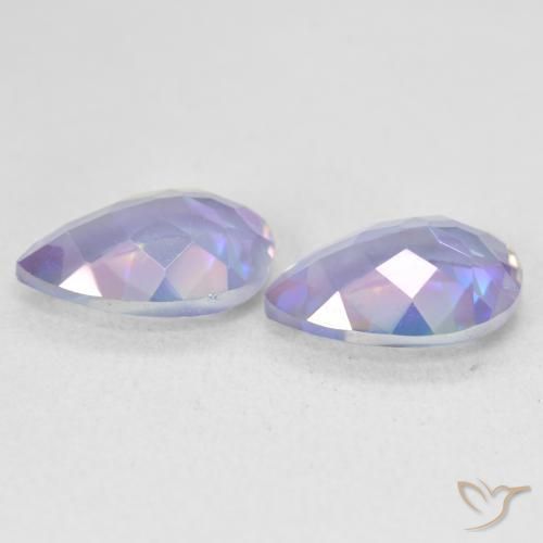Gemas de Cuarzo Místico Multicolor natural de 3.42 ct, En forma de pera, VVS-VS
