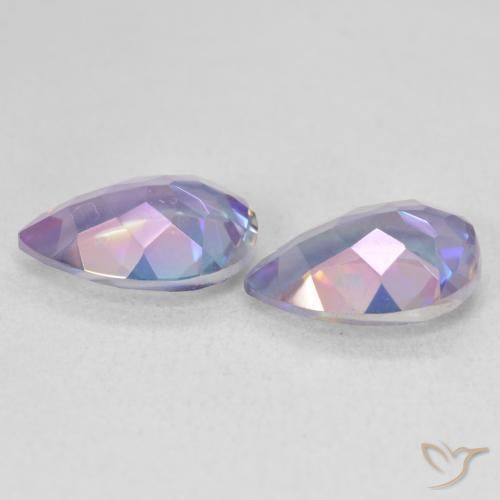 Gemas de Cuarzo Místico Multicolor natural de 3.43 ct, En forma de pera, VVS-VS