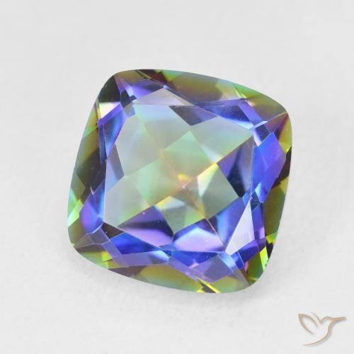 Cuarzo Místico Multicolor natural de 6.58 ct, Forma Cojín, VVS