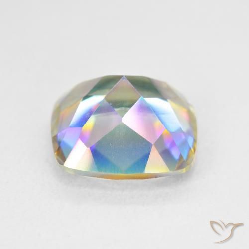 Cuarzo Místico Multicolor natural de 6.58 ct, Forma Cojín, VVS