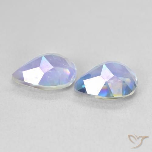 Gemas de Cuarzo Místico Multicolor natural de 3.22 ct, En forma de pera, VVS-VS