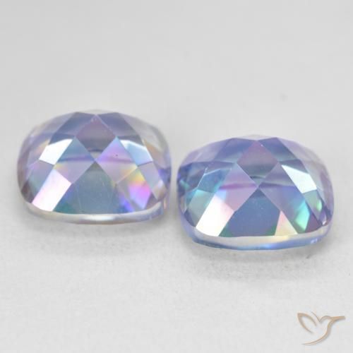 Gemas de Cuarzo Místico Multicolor natural de 8.60 ct, Forma Cojín, VS