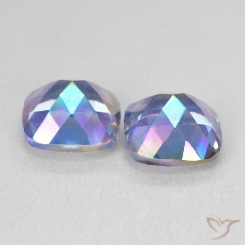 Gemas de Cuarzo Místico Multicolor natural de 4.15 ct, Forma Cojín, VVS-VS