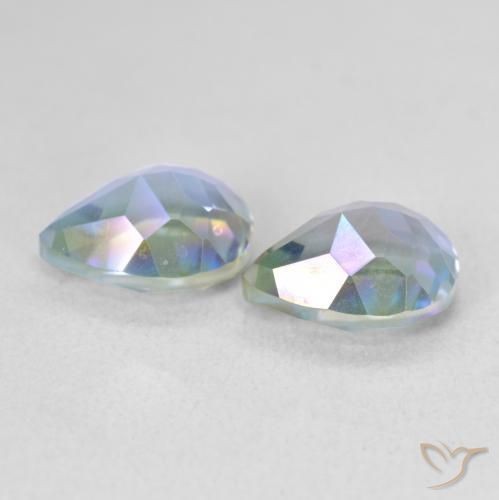 Gemas de Cuarzo Místico Multicolor natural de 3.34 ct, En forma de pera, VVS-VS