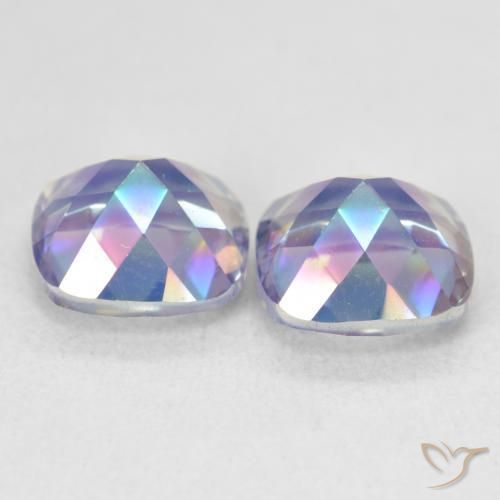 Gemas de Cuarzo Místico Multicolor natural de 4.18 ct, Forma Cojín, VVS-VS