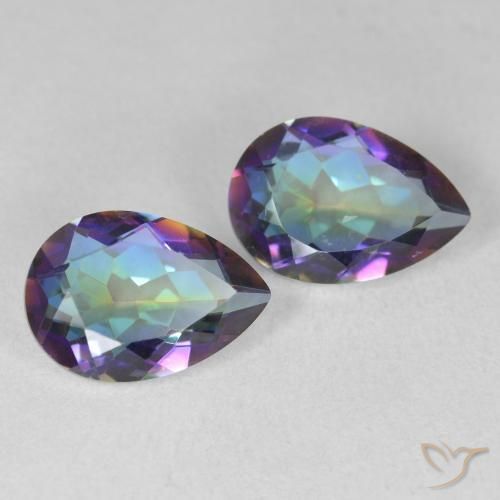 Gemas de Cuarzo Místico Multicolor natural de 3.50 ct, En forma de pera, VS