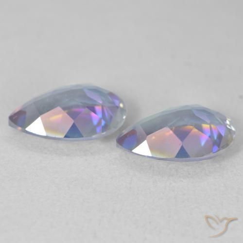Gemas de Cuarzo Místico Multicolor natural de 3.24 ct, En forma de pera, VS