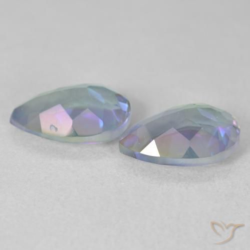 Gemas de Cuarzo Místico Multicolor natural de 3.48 ct, En forma de pera, VS