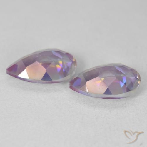Gemas de Cuarzo Místico Multicolor natural de 3.42 ct, En forma de pera, VS