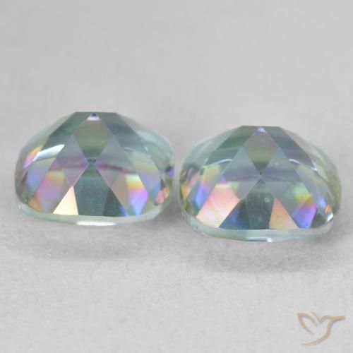 Gemas de Cuarzo Místico Multicolor natural de 4.14 ct, Forma Cojín, VVS