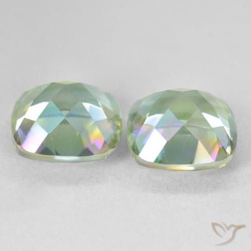 Gemas de Cuarzo Místico Multicolor natural de 8.53 ct, Forma Cojín, VVS