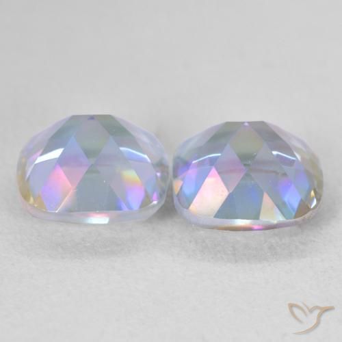 Gemas de Cuarzo Místico Multicolor natural de 4.15 ct, Forma Cojín, VVS
