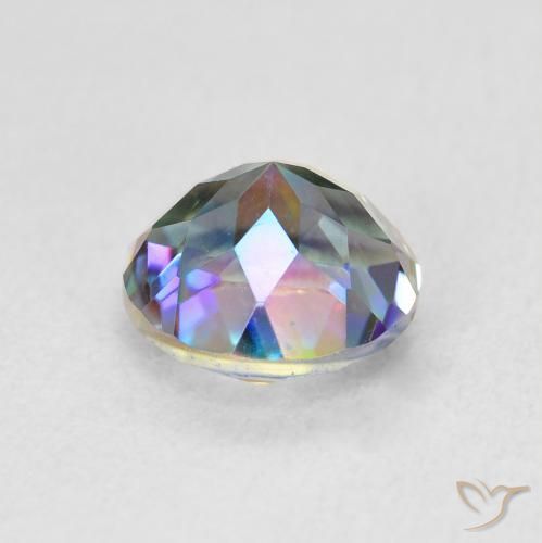 Cuarzo Místico Multicolor natural de 1.99 ct, Redondo, VVS-VS