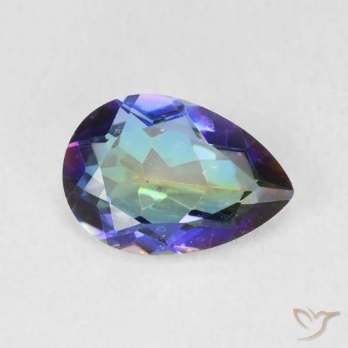 Cuarzo Místico Multicolor natural de 1.66 ct, En forma de pera, VS