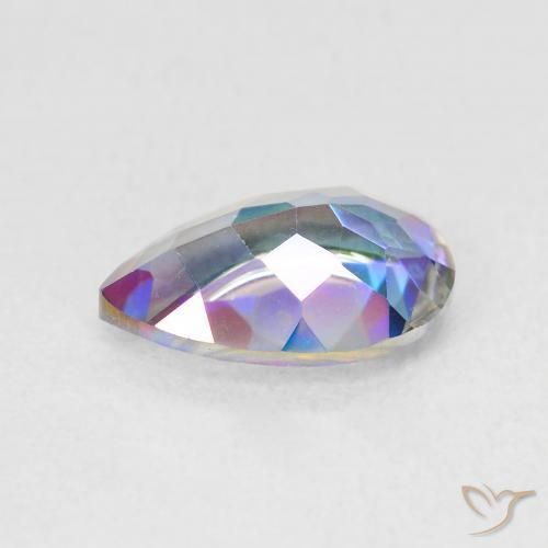 Cuarzo Místico Multicolor natural de 1.66 ct, En forma de pera, VS