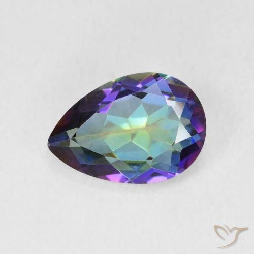 1.82ct Natural Multicolor Cuarzo Místico, En forma de pera, VS