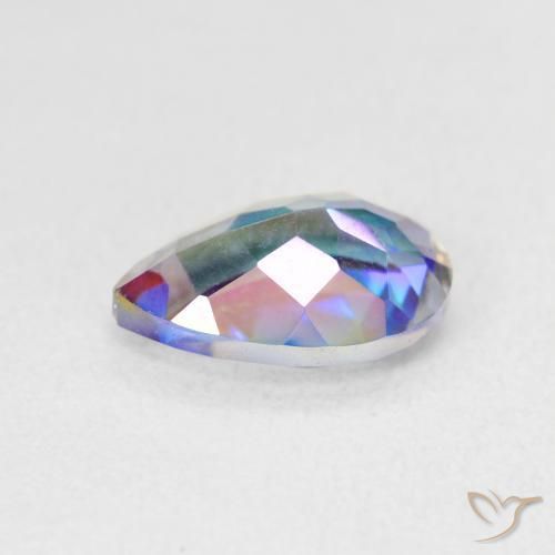 Cuarzo Místico Multicolor natural de 1.82 ct, En forma de pera, VS