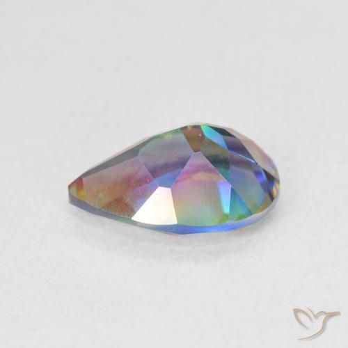 Cuarzo Místico Multicolor natural de 1.75 ct, En forma de pera, VVS