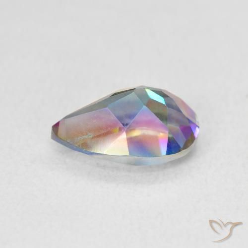Cuarzo Místico Multicolor natural de 1.74 ct, En forma de pera, VVS