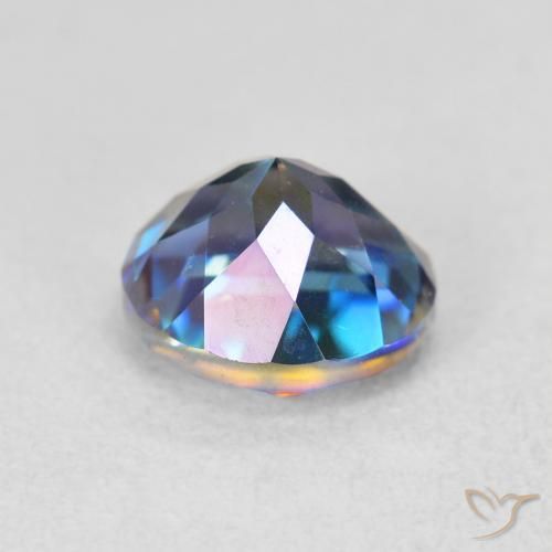 Cuarzo Místico Multicolor natural de 2.00 ct, Redondo, VVS