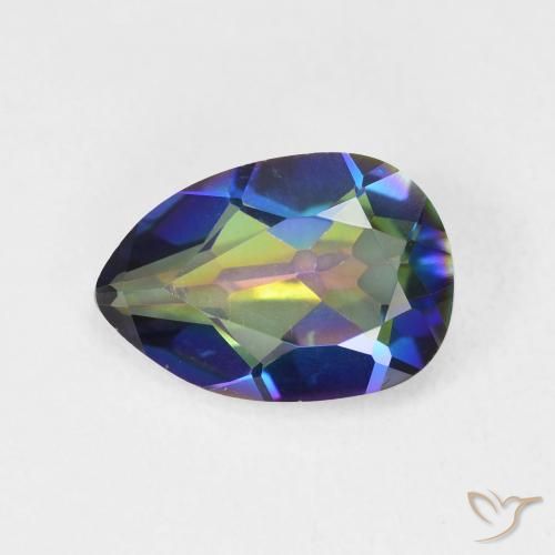 2.33ct Natural Multicolor Cuarzo Místico, En forma de pera, VVS