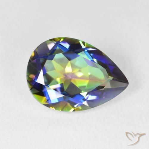 Cuarzo Místico Multicolor natural de 4.99 ct, En forma de pera, VVS