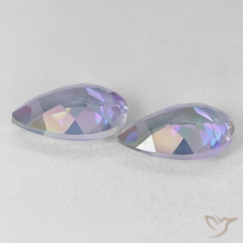 Gemas de Cuarzo Místico Multicolor natural de 3.40 ct, En forma de pera, VVS-VS