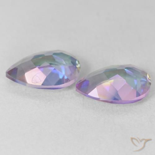 Gemas de Cuarzo Místico Multicolor natural de 3.48 ct, En forma de pera, VVS-VS