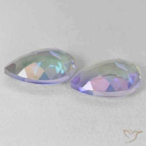 Gemas de Cuarzo Místico Multicolor natural de 3.68 ct, En forma de pera, VVS-VS