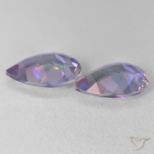 Gemas de Cuarzo Místico Multicolor natural de 3.16 ct, En forma de pera, VVS-VS