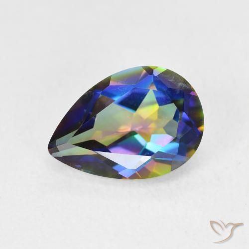 1.87ct Natural Multicolor Cuarzo Místico, En forma de pera, VVS