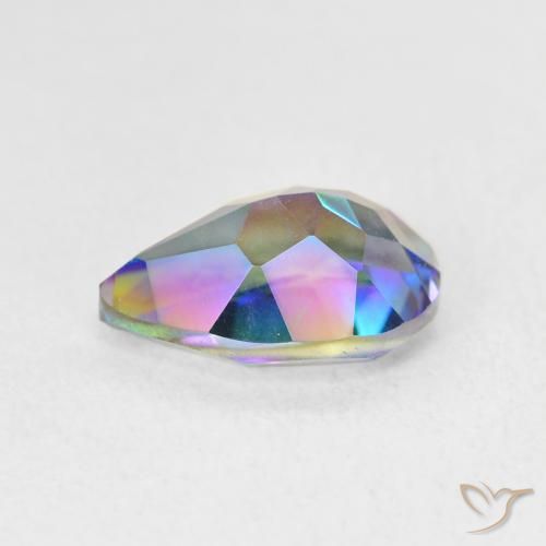 Cuarzo Místico Multicolor natural de 1.82 ct, En forma de pera, VVS