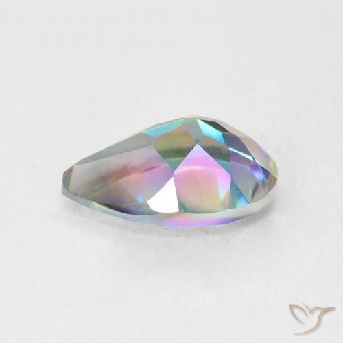 Cuarzo Místico Multicolor natural de 1.71 ct, En forma de pera, VVS-VS