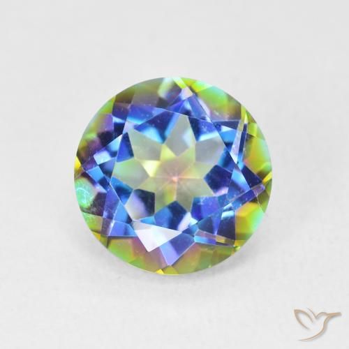 3.56ct Natural Multicolor Cuarzo Místico, Redondo, VVS-VS, Photo A