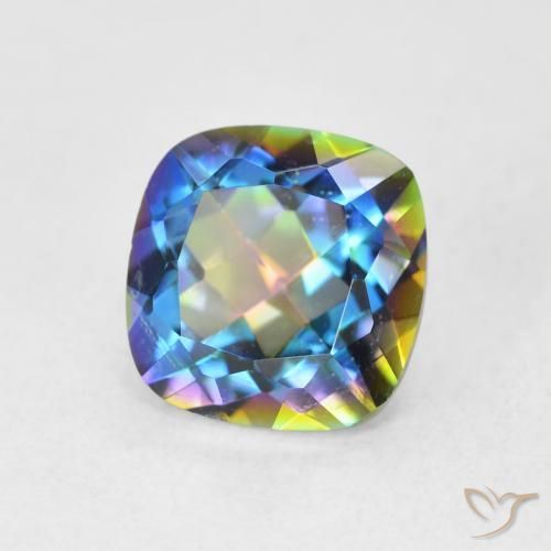 Cuarzo Místico Multicolor natural de 2.08 ct, Forma Cojín, VVS-VS