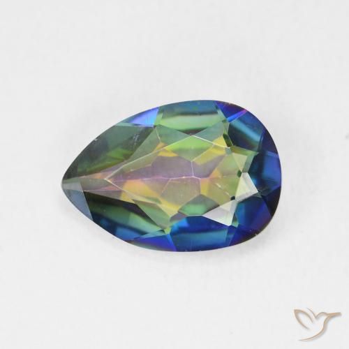 2.30ct Natural Multicolor Cuarzo Místico, En forma de pera, VVS-VS