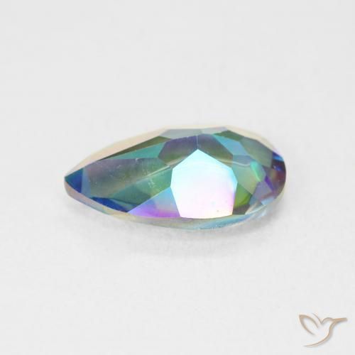 Cuarzo Místico Multicolor natural de 2.30 ct, En forma de pera, VVS-VS