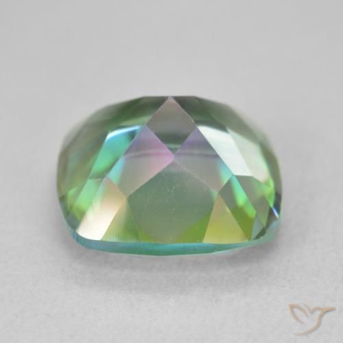 Cuarzo Místico Multicolor natural de 6.70 ct, Forma Cojín, VVS